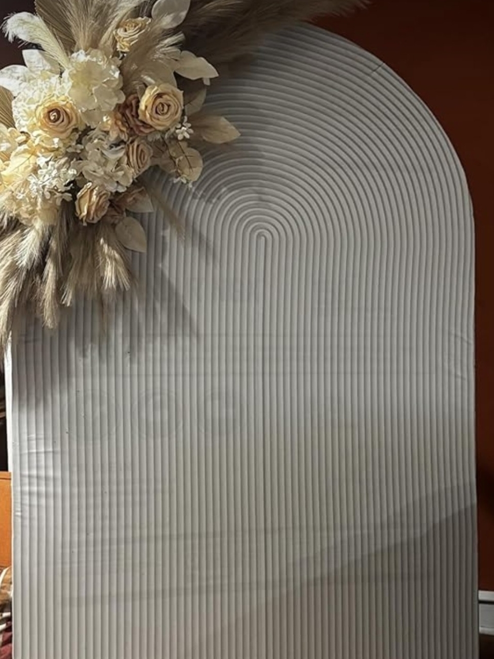 Beige Ripples Arch Party Backdrop Panel - Picture 2 of 3